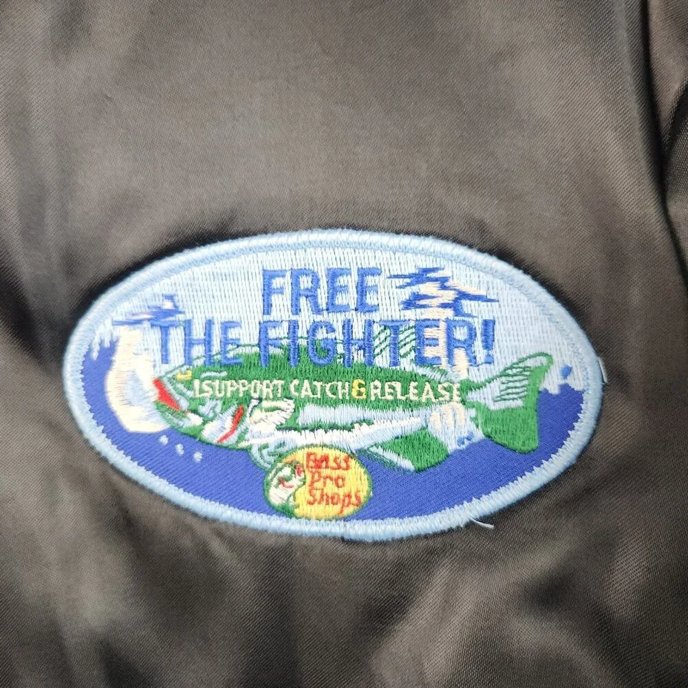 Vintage Satin Bomber Jacket Mens 2XL Quilt Lined 90's USA Made‎ Bassmasters Ohio